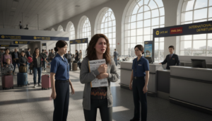 découvrez l'incident survenu à l'aéroport où une passagère voyageant seule a été désembarquée suite à l'achat d'un billet familial, provoquant une confusion inattendue.
