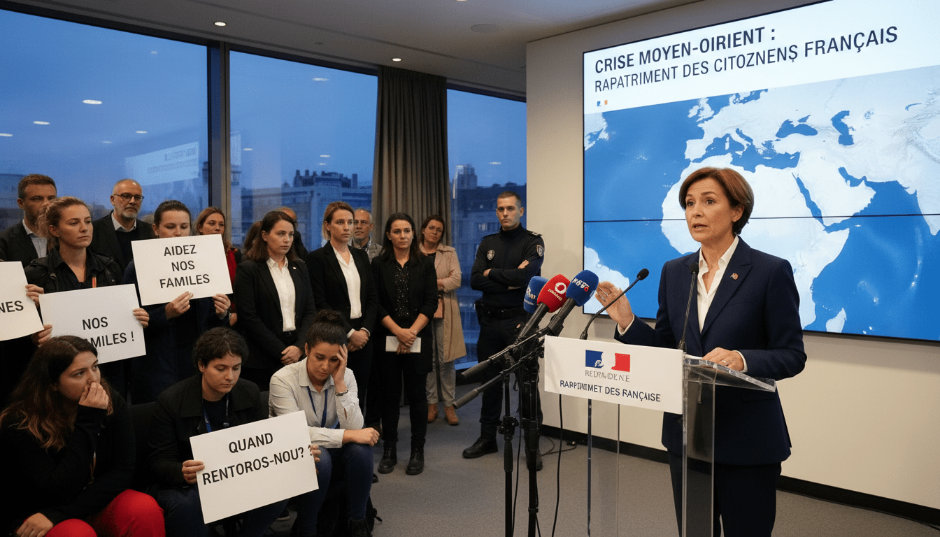 la ministre adresse un message aux français bloqués au moyen-orient, apportant des réponses face à leurs inquiétudes dans un contexte mêlant colère et espoir.