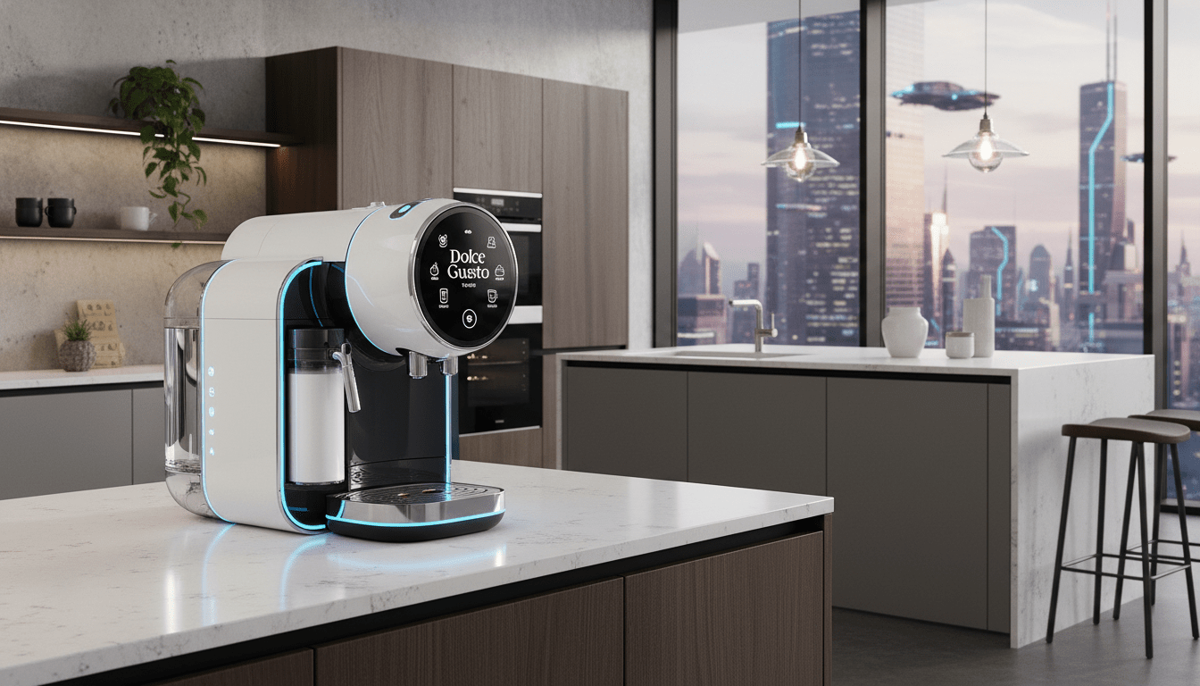 profitez d'une réduction exceptionnelle de 38 % sur la machine à café dolce gusto au design futuriste, disponible dès maintenant sur amazon. alliez style et performance pour vos pauses café.
