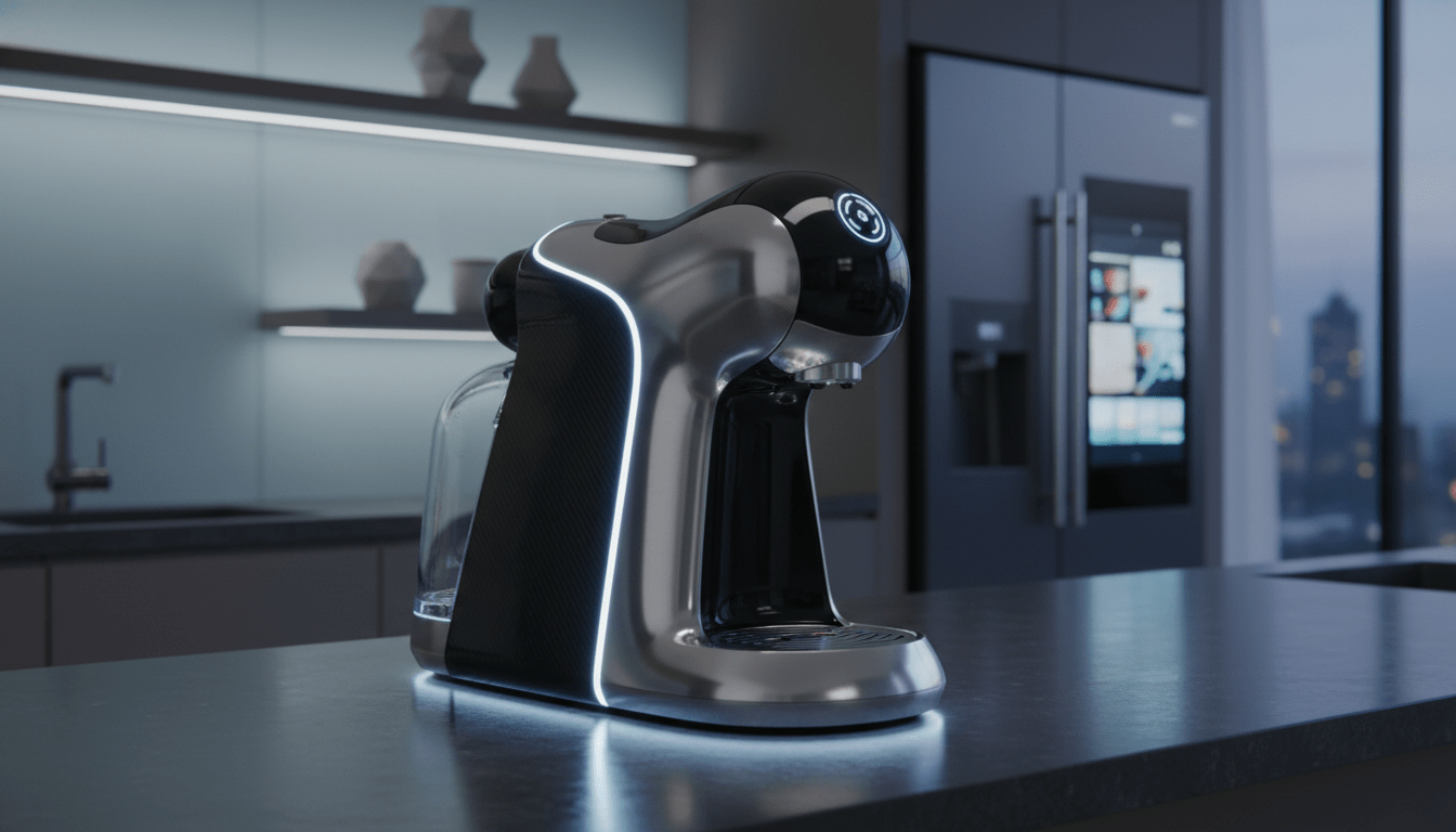 profitez d'une remise exceptionnelle de 38 % sur la machine à café dolce gusto au design futuriste chez amazon. offrez-vous une expérience café moderne et élégante à petit prix.