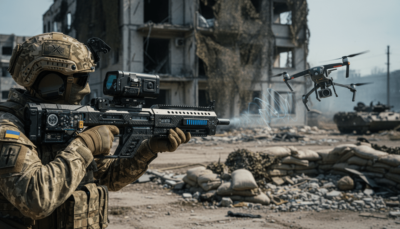 découvrez ce fusil anti-drone révolutionnaire utilisé dans la guerre en ukraine, capable de neutraliser les drones sans tirer, grâce à une technologie innovante et non létale.