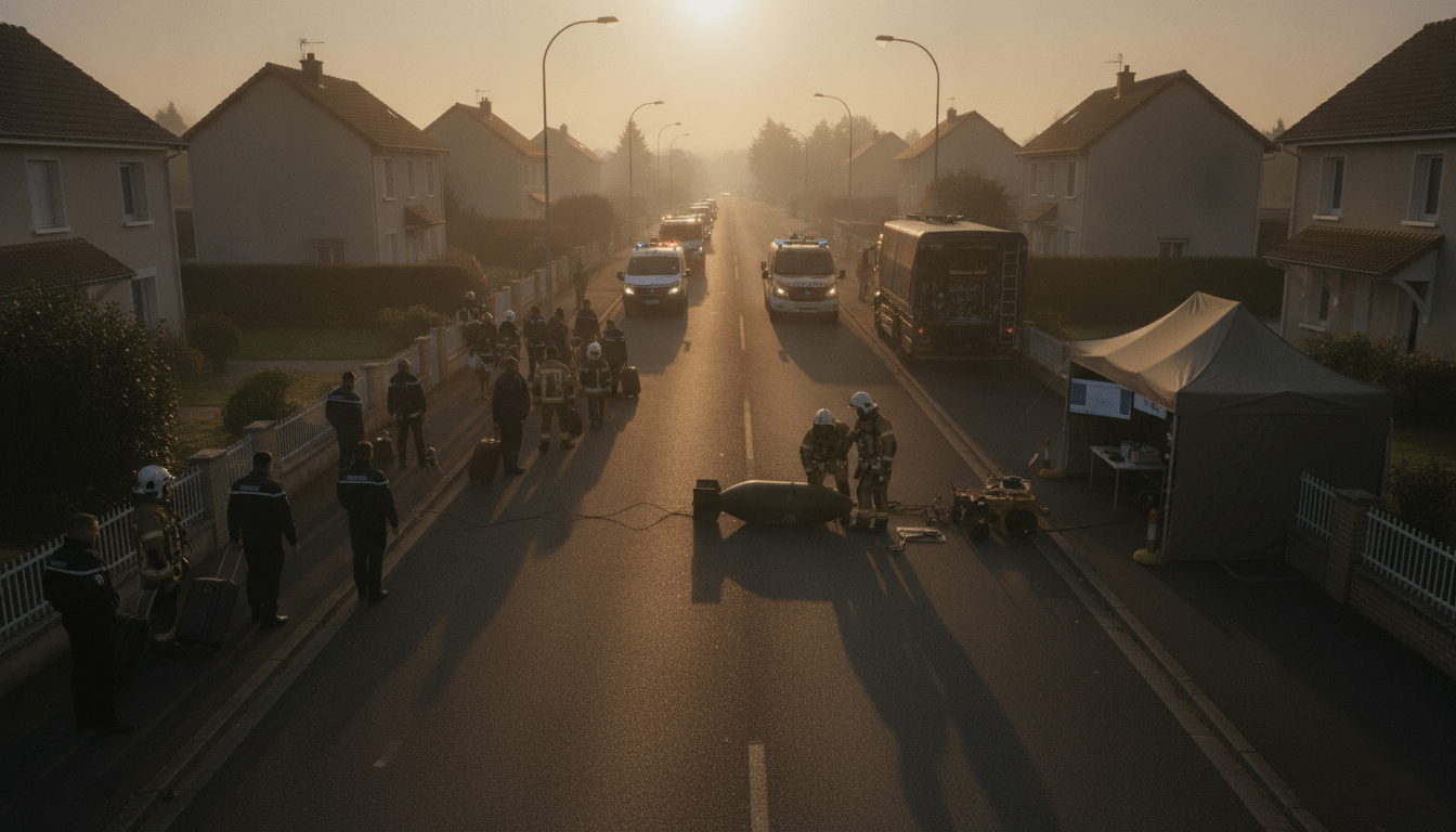 opération de déminage d'une bombe de 280 kg prévue samedi dans le val-de-marne avec évacuation complète d'un quartier à partir de 7 heures pour garantir la sécurité des habitants.