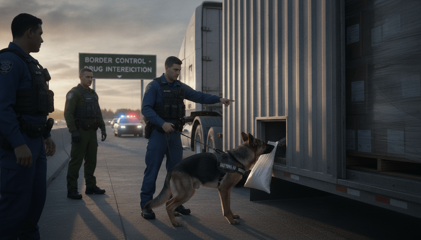 un chien des douanes repère 495 kg de cannabis cachés dans un camion frigorifique, permettant de déjouer une fraude estimée à 4 millions d'euros.